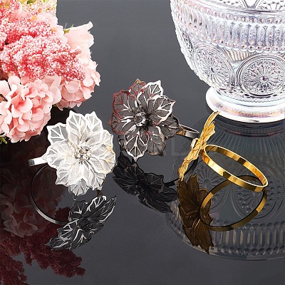 12 Pcs 6 Colors Alloy Napkin Rings AJEW-GF0002-70-1