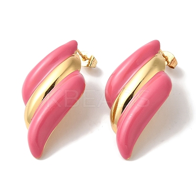 Golden Ion Plating(IP) 304 Stainless Steel Stud Earrings for Women EJEW-L287-044G-1