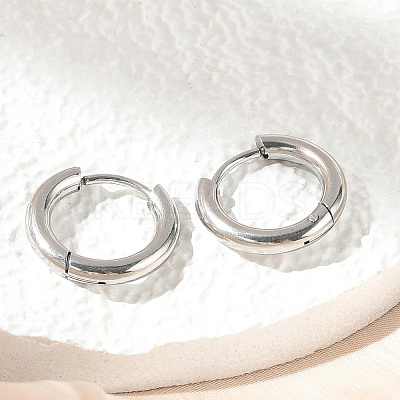 Tarnish Resistant 201 Stainless Steel Hoop Earrings LS-X-MAK-R021-15mm-1