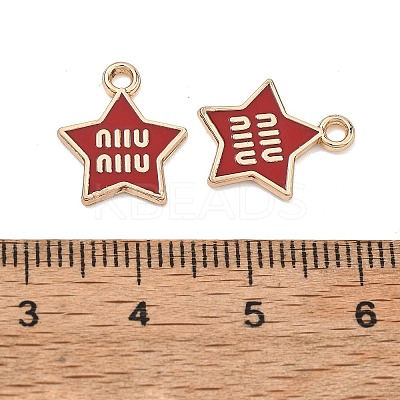 Alloy Enamel Pendants ENAM-G235-14G-05-1