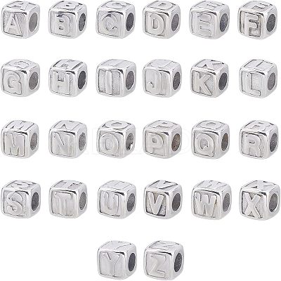 26Pcs 26 Styles 316 Surgical Stainless Steel European Beads STAS-UN0020-78P-1