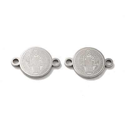 Tarnish Resistant Religion 304 Stainless Steel Connector Charms STAS-C074-03A-P-1