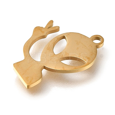 201 Stainless Steel Pendants STAS-R136-04G-1