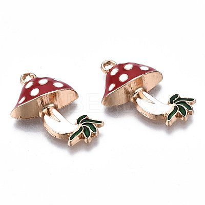 Autumn Theme Eco-Friendly Alloy Enamel Pendants ENAM-Q437-046-NR-1