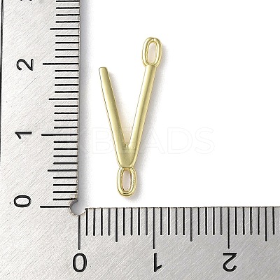 Rack Plating Brass Connector Charms KK-P245-07G-V-1