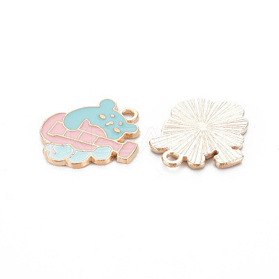 Alloy Enamel Pendants ENAM-N054-65B-NR-1