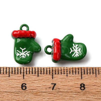 Christmas Themes Baking Paint Alloy Pendants LS-FIND-G097-02F-1