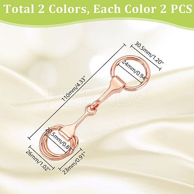4Pcs 2 Colors Zinc Alloy D-Ring Anchor Shackle Clasps FIND-GA0004-31-1