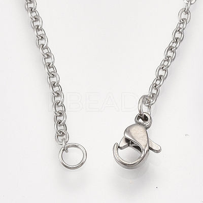 Non-Tarnish 201 Stainless Steel Pendant Necklaces NJEW-T009-JN102-1-40-1
