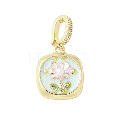 Brass Enamel Pendants LS-KK-F886-01G-05-1