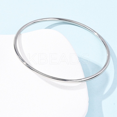 201 Stainless Steel Plain Bangles for Women BJEW-B150-07P-1
