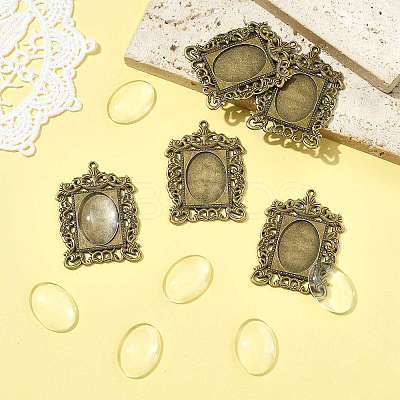 DIY Rectangle Pendant Making Kits DIY-FS0009-38-1