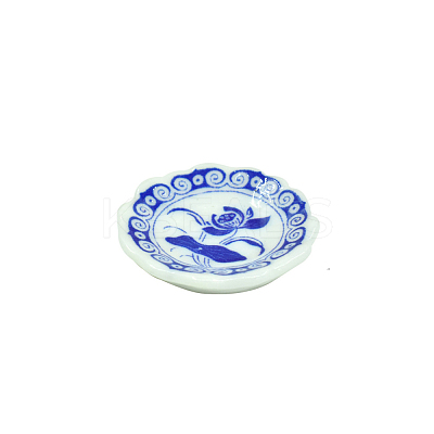 Resin Imitationg Blue and White Porcelain Plates PW-WGF963A-01-1