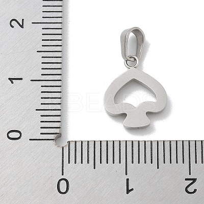 304 Stainless Steel Micro Pave Cubic Zirconia Pendants STAS-Z107-04P-05-1