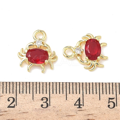 Brass Micro Pave Cubic Zirconia Pendants KK-L256-39G-1