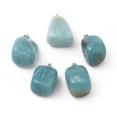 Natural Amazonite Pendants G-K302-B09-1