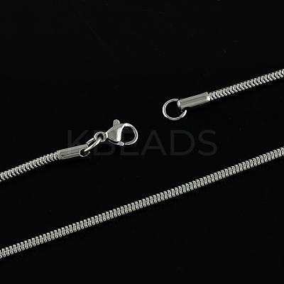 Tarnish Resistant 304 Stainless Steel Snake Chain Necklaces STAS-S029-09-1