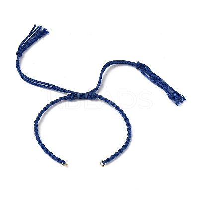 Braided Cotton Cord Bracelet Making MAK-L043-02G-05-1