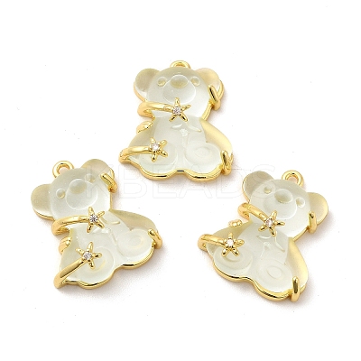 Transparent Resin Crystal Rhinestone Pendants LS-KK-H438-04G-05-1