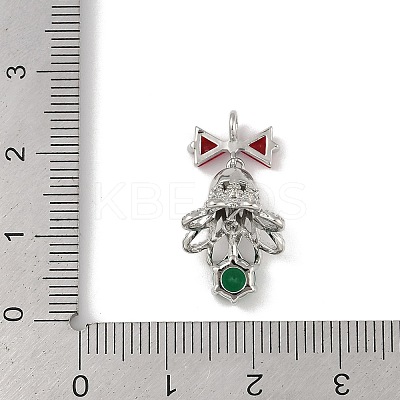 Christmas Theme Brass Micro Pave Cubic Zirconia Pendants LS-KK-Z065-03P-1