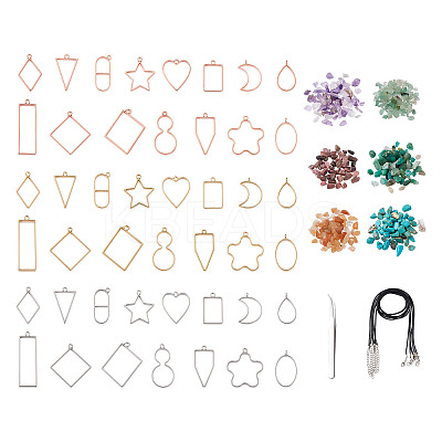 DIY UV/Epoxy Resin Pendant Necklace Making Kits DIY-TA0008-72-1