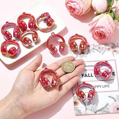 UV Plating Opaque Acrylic Pendants SACR-FZC0001-001H-1