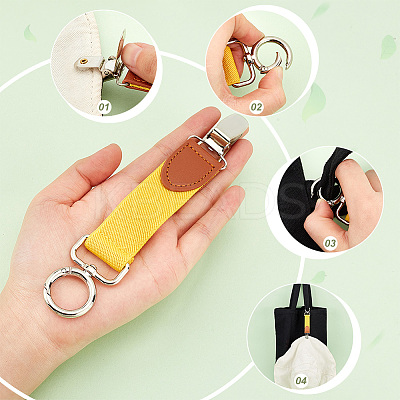 AHADEMAKER 6Pcs 6 Colors Alloy & Iron Hat Clip for Travel AJEW-GA0004-62B-1