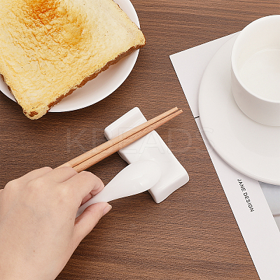 Porcelain Chopsticks Rest DJEW-WH0063-34-1