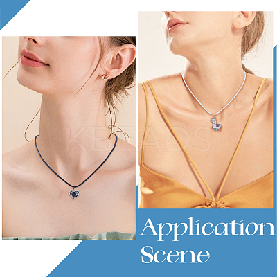 50Pcs 2 Colors Waxed Imitation Leather Cord Necklace Makings MAK-SP0001-05-1