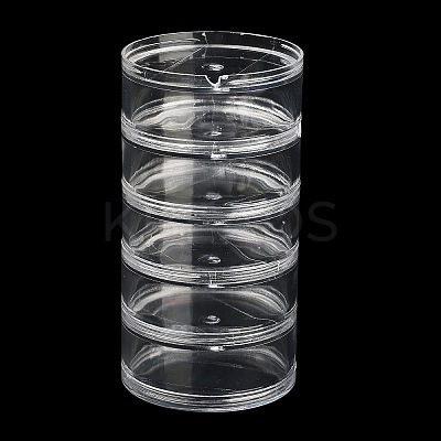 (Defective Closeout Sale: Scratched) Round Plastic Bead Containers LS-CON-XCP0002-39-1
