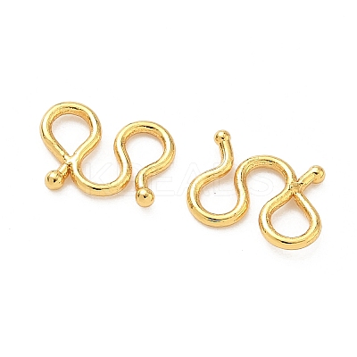 Brass S-Hook Clasps KK-H532-07A-G-1