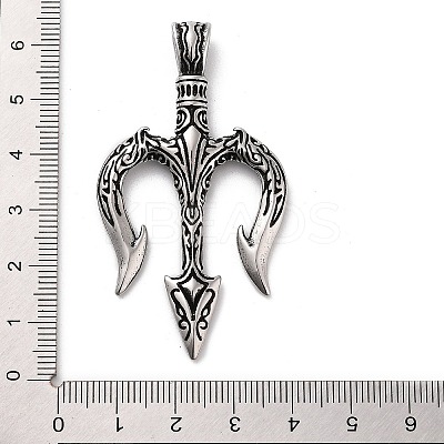 304 Stainless Steel Big Pendants STAS-Z095-05AS-1