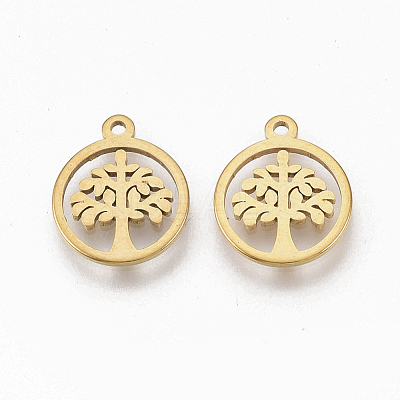 201 Stainless Steel Charms X-STAS-T050-020G-1