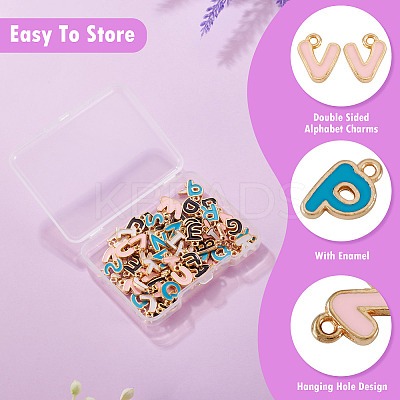 78Pcs 26 Styles Alloy Enamel Charms ENAM-TA0003-52-1