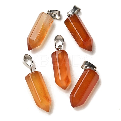Natural Red Agate(Dyed & Heated) Pendants G-Z067-07P-16-1