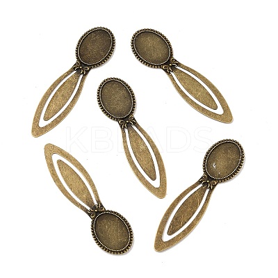 Vintage Tibetan Style Alloy Bookmarks Cabochon Settings LS-X-TIBE-Q032-27AB-NR-1