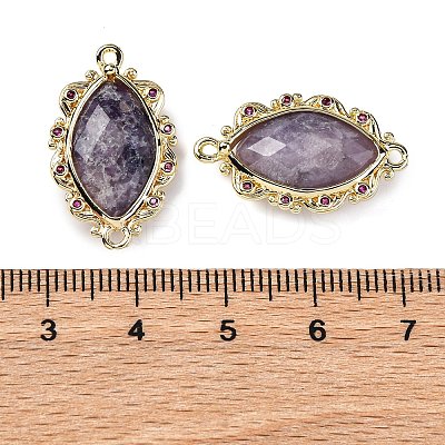 Natural Lepidolite Faceted Horse Eye Links G-B126-02G-14-1