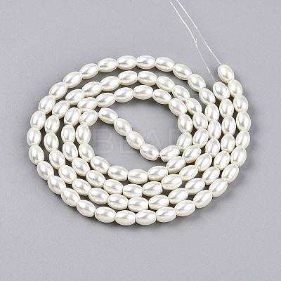 Baking Paint Pearlized Glass Pearl Bead Strands X-HY-T002-01A-02-1