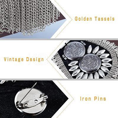 Detachable Iron Tassel Epaulettes FIND-FH0005-47P-1