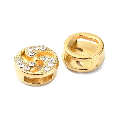 Ion Plating(IP)  304 Stainless Steel Slide Charms STAS-C089-06E-G-1
