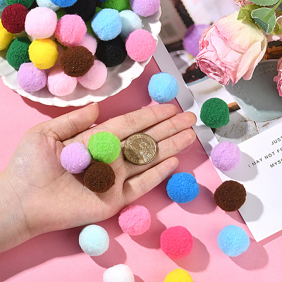 150Pcs Polyester Pom Pom Ball DIY-SC0031-32-1