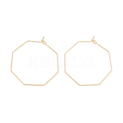 Ion Plating(IP) 316 Stainless Steel Hoop Earrings Findings STAS-C029-03G-1