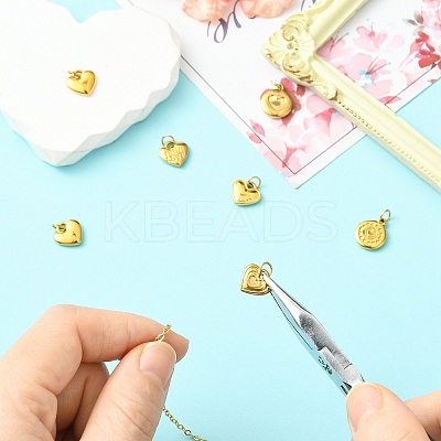 7Pcs 7 Styles 304 Stainless Steel Charms STAS-CJ0003-15-1