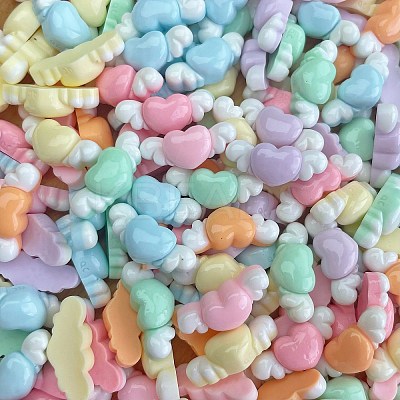 Cartoon Opaque Resin Cabochons X-RESI-C039-03C-1