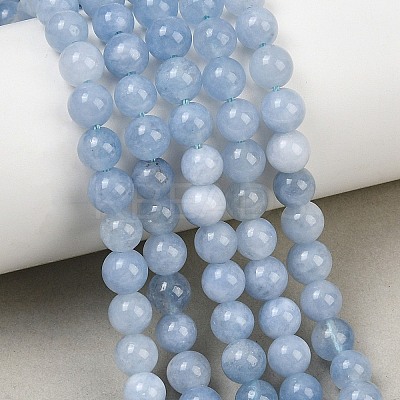 Natural Dyed White Jade Beads Strands GG-CBAEB22-B01-6mm-01-1