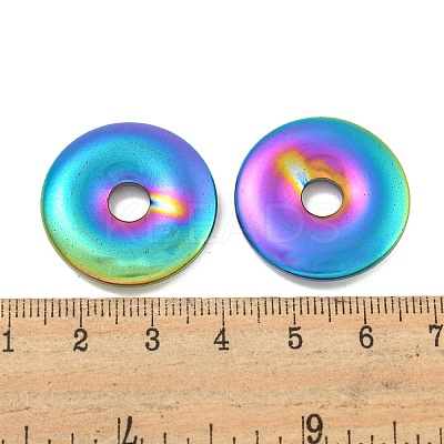 Electroplated Synthetic Non-Magnetic Hematite Pendants G-C136-04-1