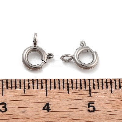 Non-Tarnish 316 Stainless Steel Spring Ring Clasps STAS-B072-08P-02-1