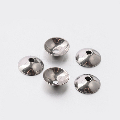 Non-Tarnish Apetalous 201 Stainless Steel Bead Caps LS-X-STAS-E080-03-1