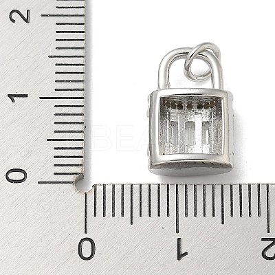 Rack Plating Brass Micro Pave Cubic Zirconia Pendants KK-K392-47P-1