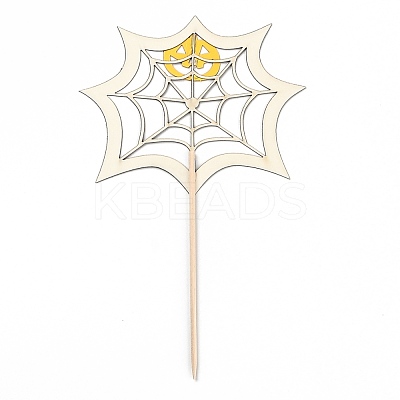 Felt Cloth & Paper Spider Web Cake Insert Card Decoration DIY-H108-38-1